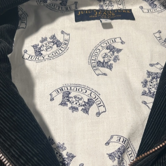 Juicy Couture Corduroy Bomber Jacket, Black, Size S - Picture 8 of 11